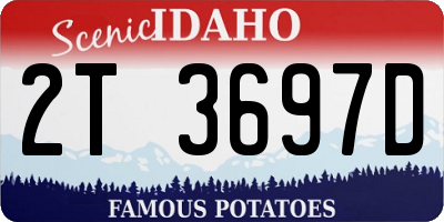 ID license plate 2T3697D