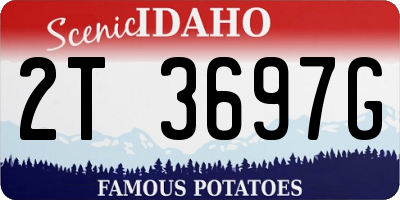 ID license plate 2T3697G