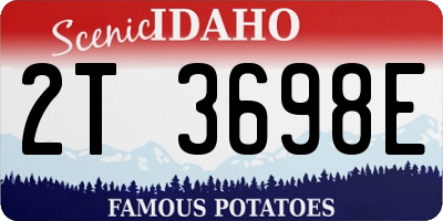 ID license plate 2T3698E
