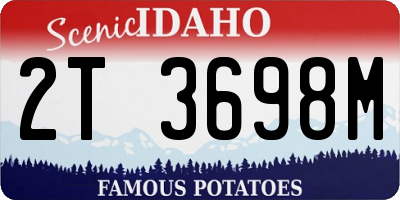 ID license plate 2T3698M