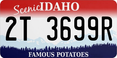 ID license plate 2T3699R