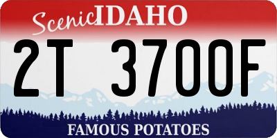 ID license plate 2T3700F