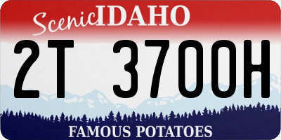 ID license plate 2T3700H