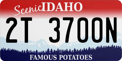 ID license plate 2T3700N