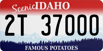 ID license plate 2T3700O