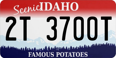 ID license plate 2T3700T