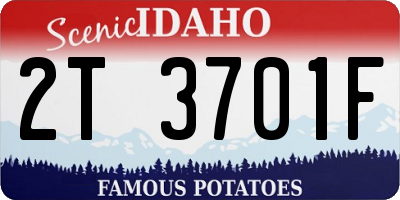 ID license plate 2T3701F