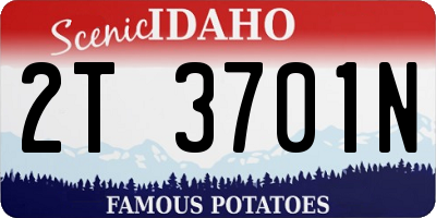 ID license plate 2T3701N