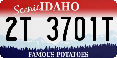 ID license plate 2T3701T