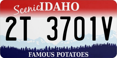 ID license plate 2T3701V