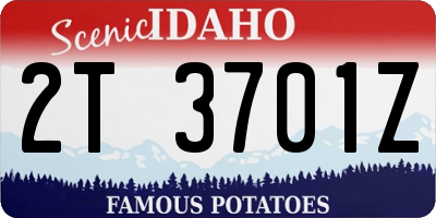 ID license plate 2T3701Z