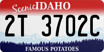 ID license plate 2T3702C