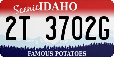 ID license plate 2T3702G