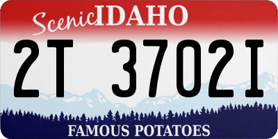 ID license plate 2T3702I