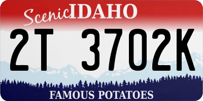 ID license plate 2T3702K
