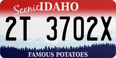 ID license plate 2T3702X