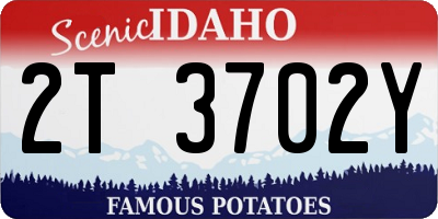 ID license plate 2T3702Y
