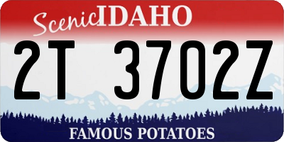 ID license plate 2T3702Z