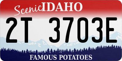 ID license plate 2T3703E