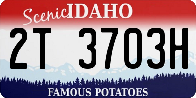 ID license plate 2T3703H