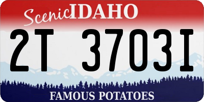 ID license plate 2T3703I