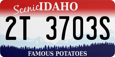 ID license plate 2T3703S
