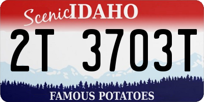 ID license plate 2T3703T