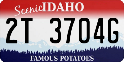 ID license plate 2T3704G