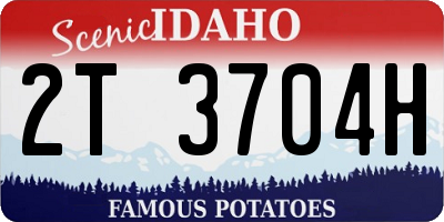 ID license plate 2T3704H