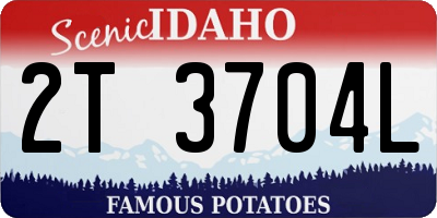 ID license plate 2T3704L