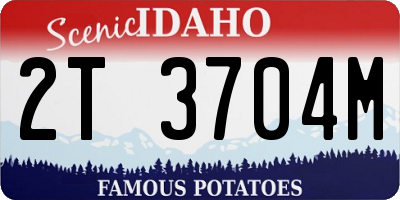 ID license plate 2T3704M