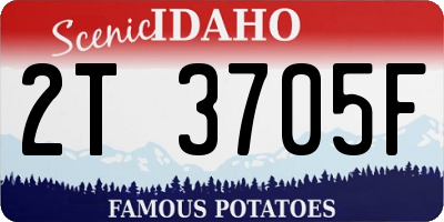 ID license plate 2T3705F