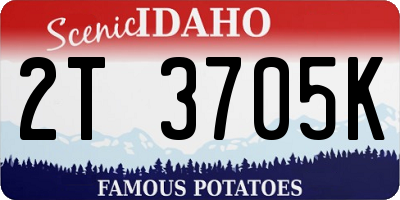 ID license plate 2T3705K