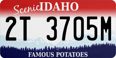 ID license plate 2T3705M