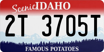 ID license plate 2T3705T
