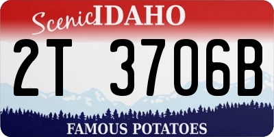 ID license plate 2T3706B