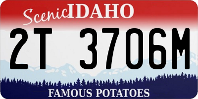 ID license plate 2T3706M