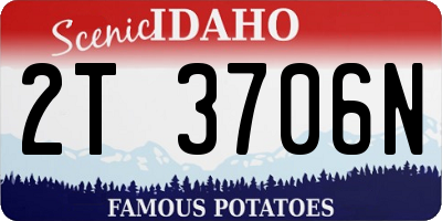 ID license plate 2T3706N