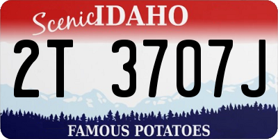 ID license plate 2T3707J