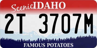 ID license plate 2T3707M