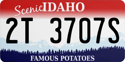 ID license plate 2T3707S