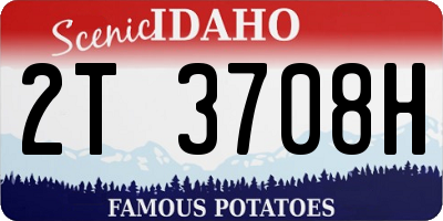 ID license plate 2T3708H