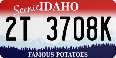 ID license plate 2T3708K