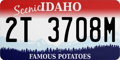 ID license plate 2T3708M