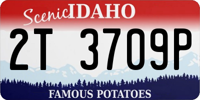 ID license plate 2T3709P