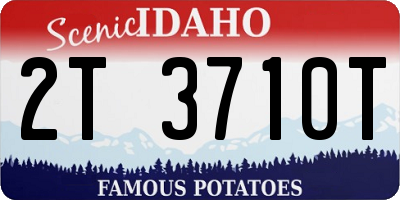 ID license plate 2T3710T