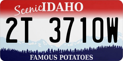 ID license plate 2T3710W