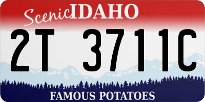 ID license plate 2T3711C
