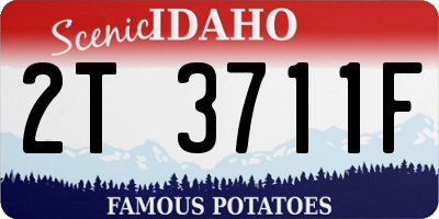 ID license plate 2T3711F