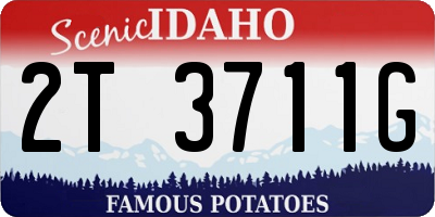 ID license plate 2T3711G